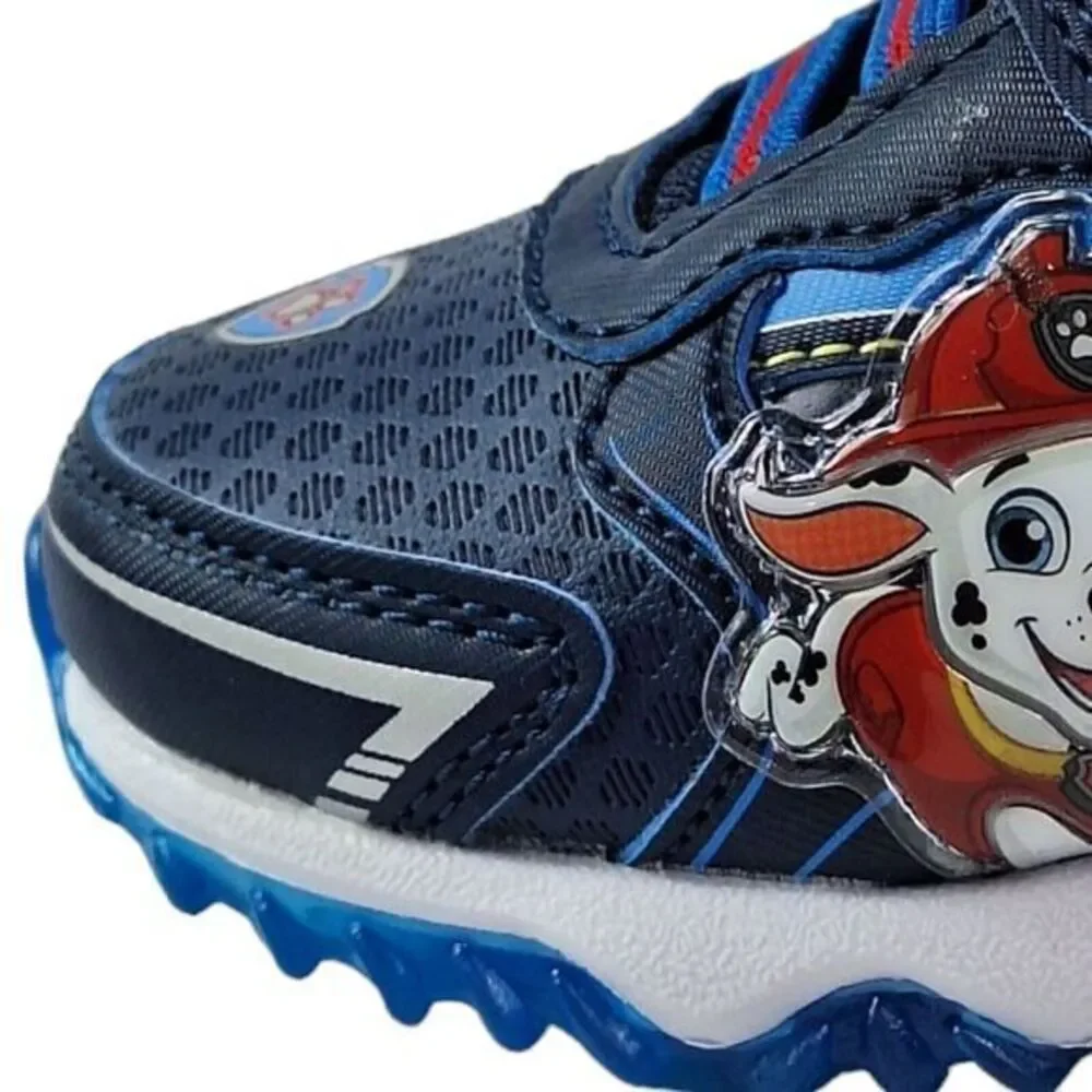 Paw Patrol Toddler Boys Light up Sneakers Size 7 Blue‎ Slip on Lightweight Shoes